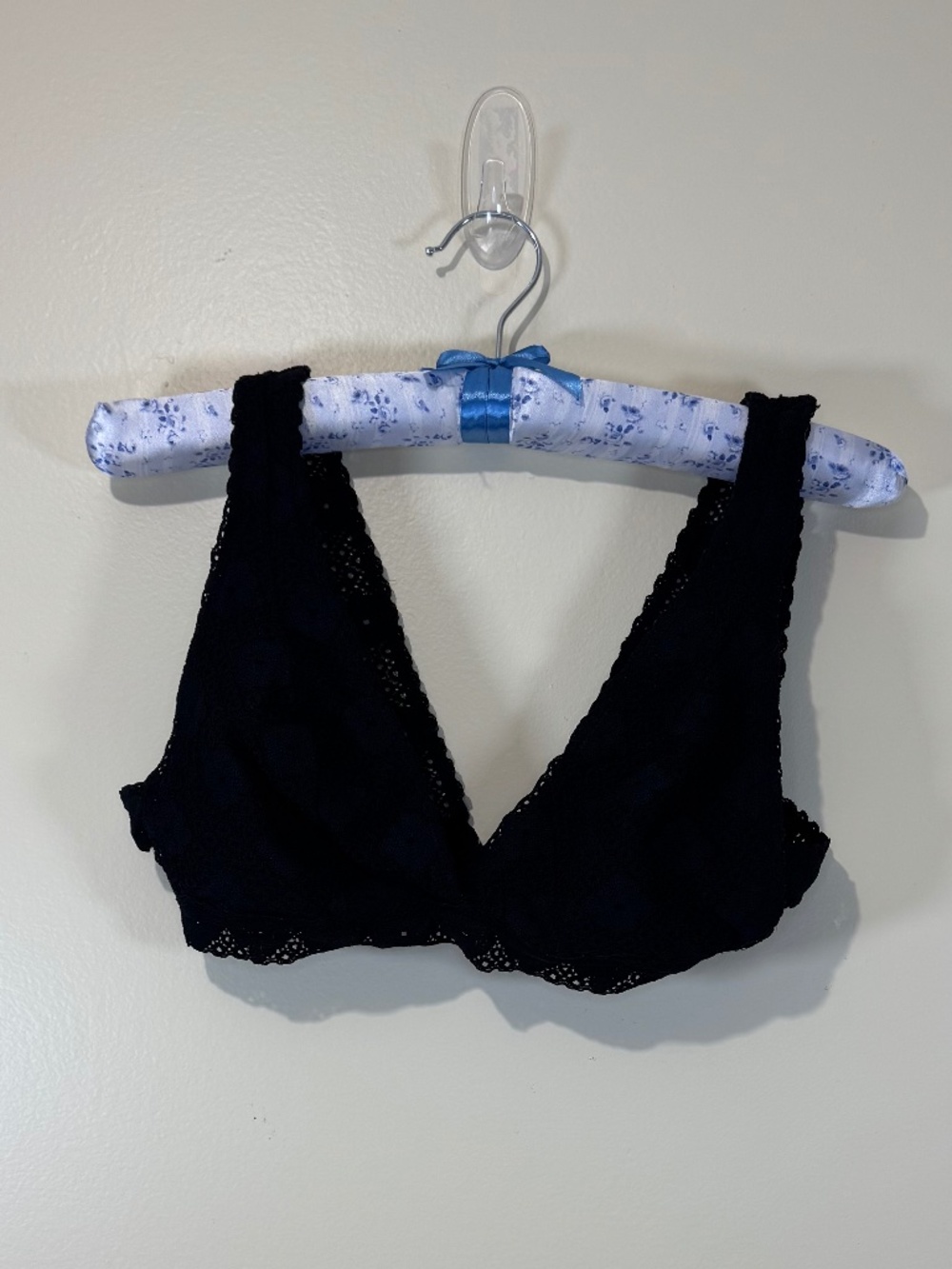 Aerie M Lace Bralette - Black Double Banded Side